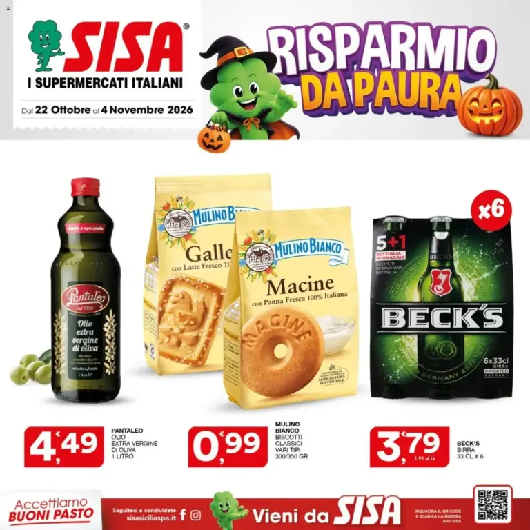 Halloween volantino di SISA dal 22/10/2026